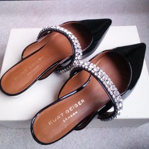 KURT GEIGER  Princely Crystal Embellished Mule NEW